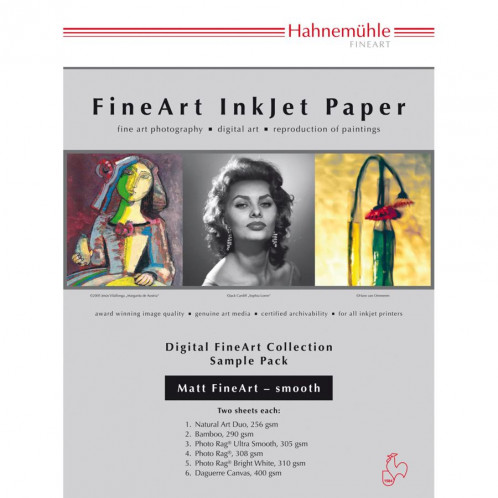 Hahnemühle Digital FineArt A 4 Echantillon, papier mat & lisse 374591-31
