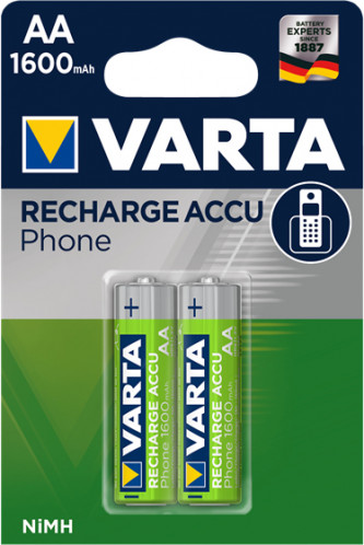 1x2 Varta Accu Professional Accu NiMH 1600 mAh AA Phone Power 487046-32