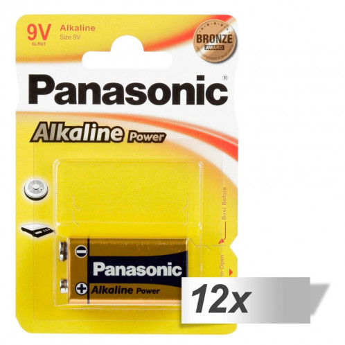 12x1 Panasonic Alkaline Power 9V-Block 464655-31