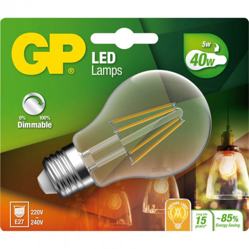 GP Lighting Filament Classic E27 5W (40W) dimmable 470lm GP078210 255376-32
