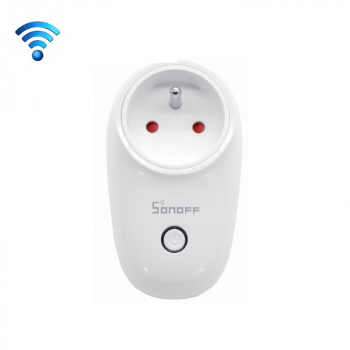 Prise d'alimentation intelligente Sonoff S26 WiFi Télécommande sans fil avec interrupteur d'alimentation, compatible avec Alexa et Google Home, prise en charge iOS et Android, prise de type F de l'UE SH03411310-38
