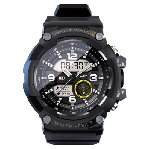 Lokmat Attack 2 1,28 pouce TFT Screen Bluetooth Sports Smart Watch, Soutenir la fréquence cardiaque et la surveillance de la pression artérielle (noir) SL515B371-37