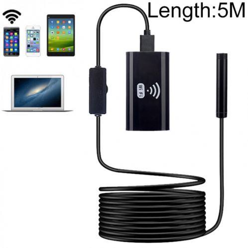 Endoscope de téléphone portable F99 HD, endoscope à tuyau étanche 8 mm, version Wifi, cordon flexible, longueur: 5 m (noir) SH114B1514-39