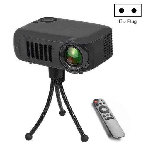 A2000 Portable Projecteur 800 Lumen LCD Home Theatre Video Projecteur, support 1080p, plug (noir) SH144B398-312