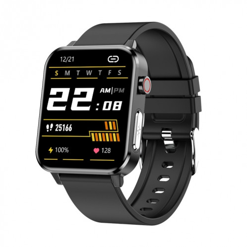 E86 1,7 pouce TFT Color Screen Smart Watch Smart Smart, Support Surveillance de l'oxygène sanguin / Surveillance de la température corporelle / Diagnostic médical de l'AI, Style: Bracelet TPU (Noir) SH101B41-324