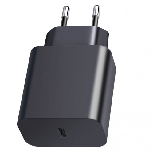 XY PD 25W Chargeur de voyage à port USB-C / TYPE-C pour les appareils Samsung Chargements rapides, Plug UE (Noir) SH301A902-34