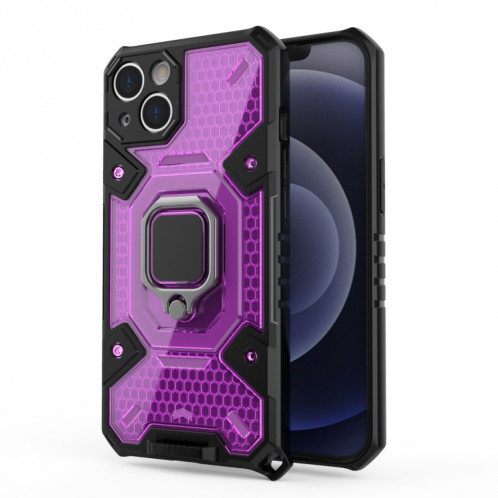 ESPACE PC + TPU Bague Bague Cas de protection pour iPhone 13 (violet) SH101C549-37