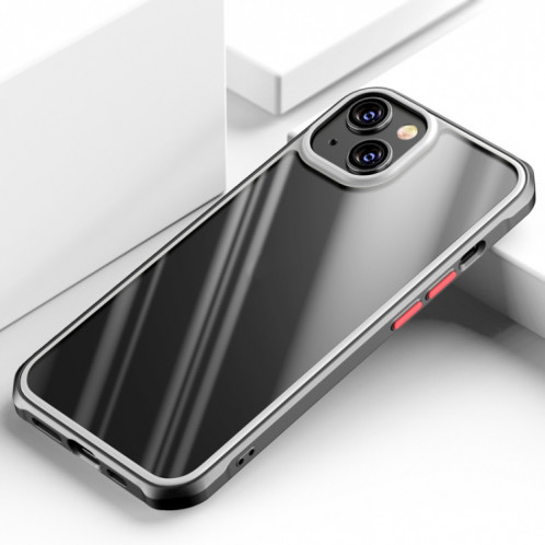 Belle couleur TPU + Clear Clear PC Quatre-angles Tous-Inclusive Case pour iPhone 13 (Noir) SH502C626-38