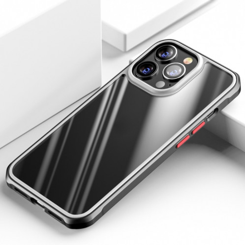Belle couleur TPU + Case Clear PC Quatre-angles Tous-Inclusif Case pour iPhone 13 Pro (Noir) SH503C920-38