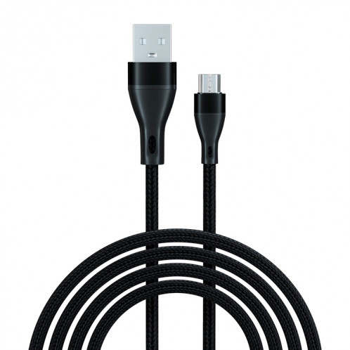 ADC-001 3A USB à micro USB tissage rapide câble de chargement rapide, longueur: 2m (noir) SH702A1175-37