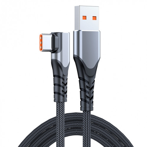 6A 66W USB TO USB-C / TYPE-C CANLE DE TÉLÉPHONE MOBILE MOBILE CABLE DE DONNÉES FAST DE DONNÉES, LONGUEUR: 0.5M (gris) SH501B968-37