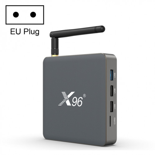 X96 X6 8K Smart TV Box Android 11.0 Média Player, RK3566 Quad Core Arm Cortex A55, RAM: 4 Go, ROM: 32 Go, Type de fiche: Plug SH55011738-38