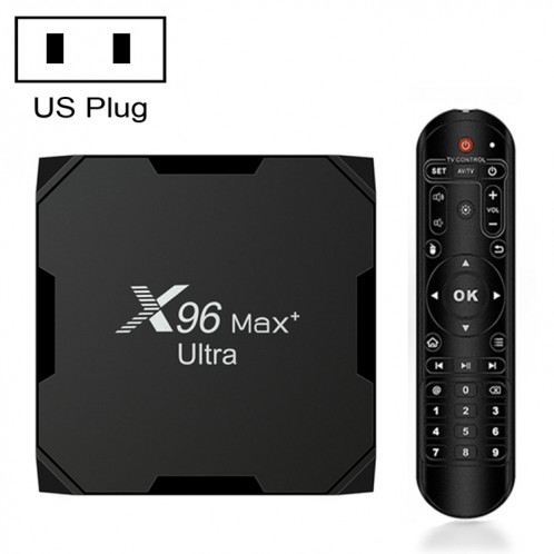 X96 MAX + Ultra 4 Go + 64 Go Amlogic S905X4 8K Smart TV Box Android 11.0 Player multimédia, Type de fiche: US PLIG SH26031440-311