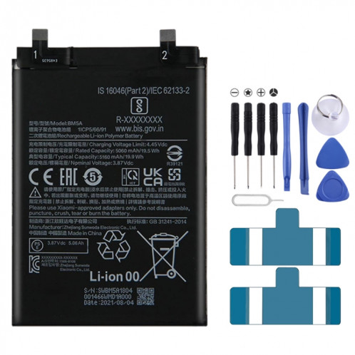 Remplacement de la batterie Li-polymère BM5A 5160 mAh pour Xiaomi Redmi Note 11 Pro Chine, Remarque importante : pour les batteries au lithium, seuls des moyens d'expédition sécurisés vers l'Union européenne (27 SH69181818-35