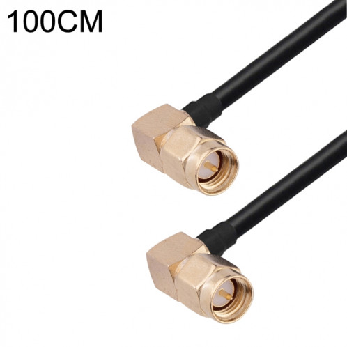 Câble adaptateur coaxial RF coude mâle SMA vers coude mâle SMA RG174, longueur : 1 m SH0615554-33