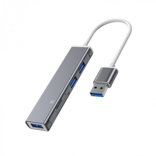 Emplacement pour carte USB vers SD / TF 5 en 1 + 3 ports USB HUB de station d'accueil multifonctionnel (gris) SH402A69-36