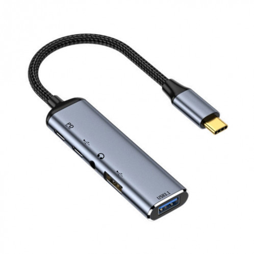 Y003 5 en 1 USB-C/Type-C vers USB3.1 + USB2.0 + Double USB-C/Type-C + Adaptateur multifonctionnel d'interface audio 3,5 mm SH89211748-37