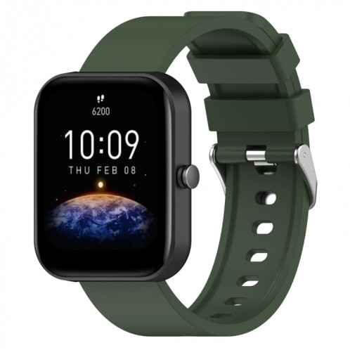 Pour le bracelet de montre en silicone OnePlus Nord Steps Style (vert armée) SH601H1034-37