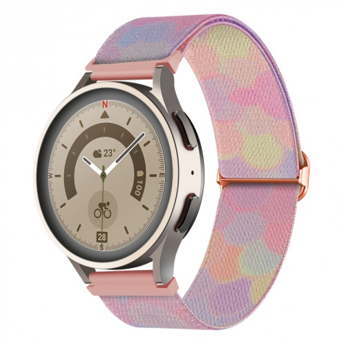 Pour Coros Apex Pro / Apex 46mm 22mm Bracelet de montre à boucle tissée en nylon coloré peint (bulles symphoniques) SH301D1792-37