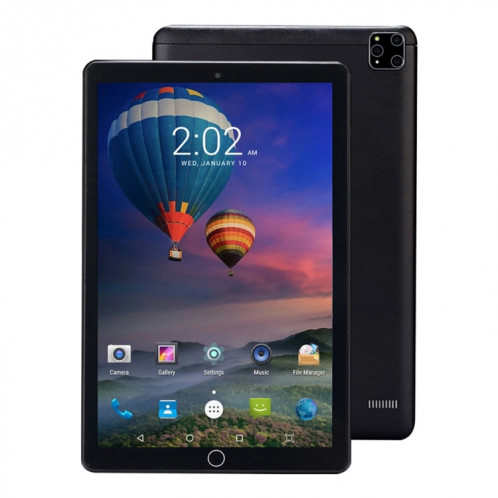 Tablette PC BDF A10 4G LTE 10,1 pouces, 2 Go + 32 Go, Android 9.0 MTK6735 Quad Core, prise en charge double SIM, prise UE (noir) SB201A1490-313