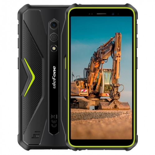  Ulefone Armor X12, 3 Go + 32 Go, téléphone robuste, déverrouillage facial, 5,45 pouces Android 13 Go MediaTek Helio A22 Quad Core, réseau : 4G, NFC (moins vert) SU201B1364-314