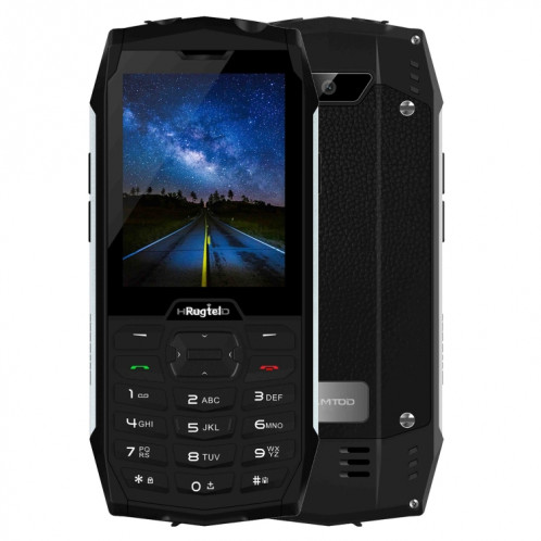 Téléphone robuste HAMTOD H3 / R3T, version UE, 2,8 pouces T107 ARM CortexTM A7 Quad-core 1,0 GHz, réseau : 4G, VoLTE, BT, SOS (noir) SH901A103-36