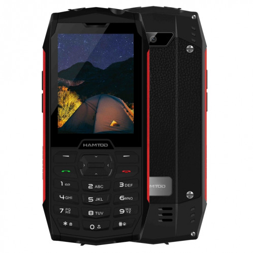 Téléphone robuste HAMTOD H3 / R3T, version UE, 2,8 pouces T107 ARM CortexTM A7 Quad-core 1,0 GHz, réseau : 4G, VoLTE, BT, SOS (rouge) SH901B1970-36