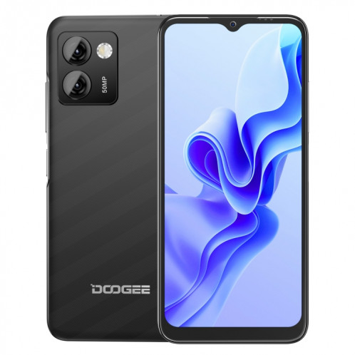  DOOGEE N50 Pro, 8 Go + 256 Go, empreinte digitale latérale, 6,52 pouces Android 13 Spreadtrum T606 Octa Core 1,6 GHz, réseau : 4G, OTG (noir) SD001A1627-322