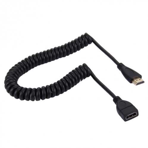 Câble adaptateur enroulé rétractable femelle HDMI 19 broches mâle vers HDMI 19 broches, étirage du câble enroulé à 1,5 m SH00721560-34