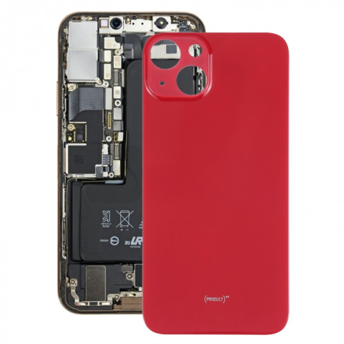 Couverture arrière de la batterie de verre pour iPhone 13 (rouge) SH19RL1367-36