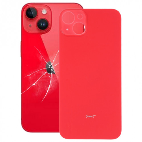Pour iPhone 14 Plus Remplacement facile du couvercle de batterie arrière en verre avec grand trou de caméra (rouge) SH42RL1634-36