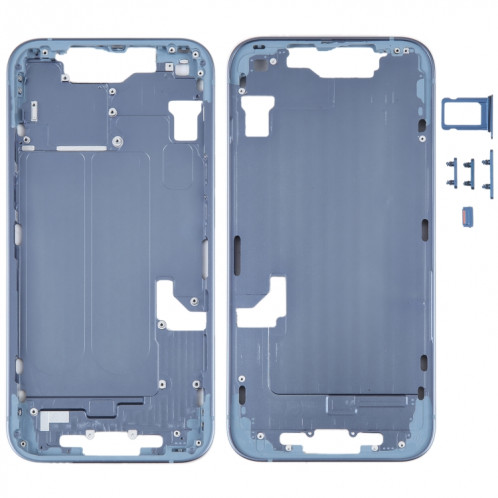 Pour iPhone 14 Cadre central avec touches latérales (Bleu) SH096L1657-36