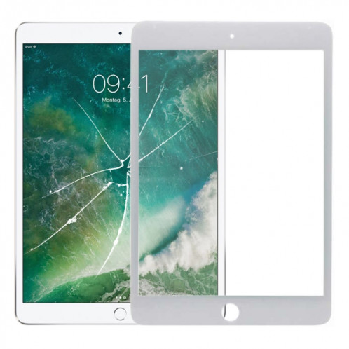 Lentille en verre externe de l'écran avant pour iPad Pro 10,5 pouces (blanc) SH205W653-34