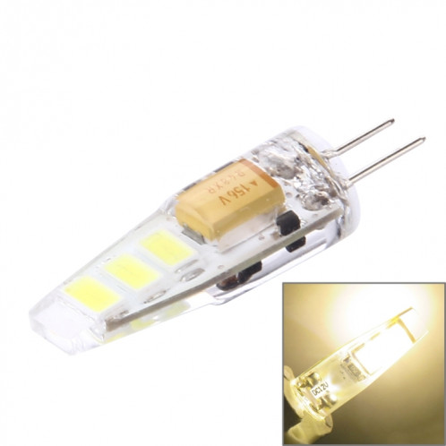 Ampoule de maïs G4 2W 100LM, 6 LED SMD 5730 Silicone, DC 12V (lumière blanche) SH71WL1422-37