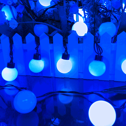 4m 3W 40 LEDs 3 x piles AA alimenté lumière de décoration de chaîne avec 3 modes, DC 4.5V (lumière bleue) S406BL275-38