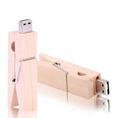 Disque flash USB de style clip en bois, 8 Go S8154C848-32