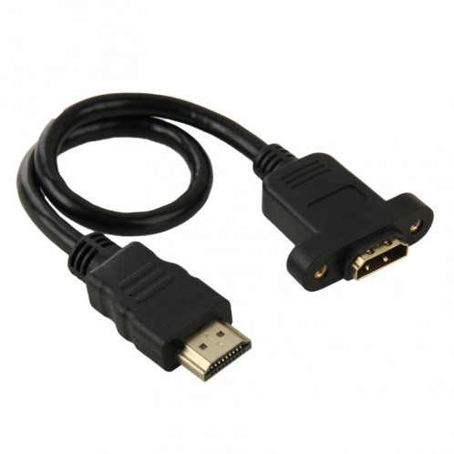 Câble adaptateur femelle HDMI (Type-A) de 30 cm à HDMI (type A) avec 2 trous de vis SH00491227-33