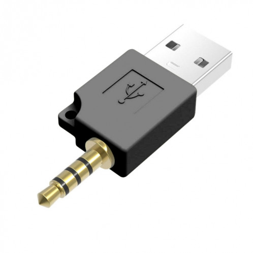 Adaptateur de chargeur de station d'accueil de données USB, Pour iPod shuffle 3e/2e adaptateur de chargeur de station d'accueil USB, longueur : 4,6 cm (noir) SH02771826-35
