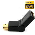 Adaptateur HDMI 19 broches mâle vers HDMI 19 broches femelle (180 degrés) (plaqué or) (noir) SH0333269-31
