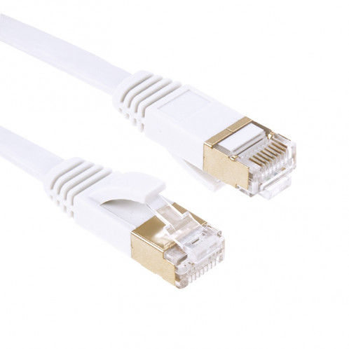Câble LAN plat ultra-mince de réseau Ethernet de tête de CAT7 à grande vitesse 10Gbps plaqué par or de 20m SH879G803-33