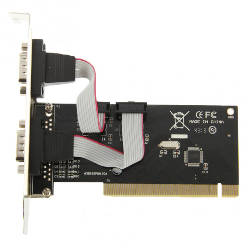 Carte contrôleur hôte PCI vers série à 2 ports (noir) SC10061909-35