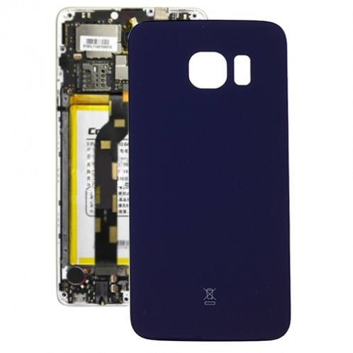 Coque arrière de batterie d'origine pour Samsung Galaxy S6 Edge / G925 (bleu foncé) SC966D999-36