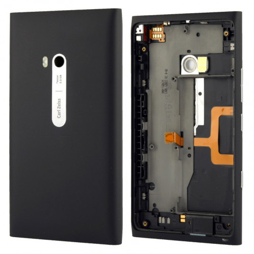 Couverture arrière de batterie de logement avec le câble de câble de bouton latéral pour Nokia Lumia 900 (noir) SC128B545-33