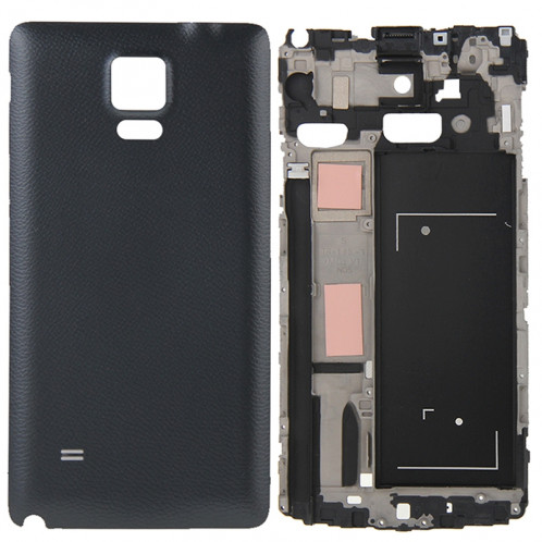 iPartsBuy Full Housing Cover (boîtier avant LCD cadre lunette + couvercle arrière de la batterie) pour Samsung Galaxy Note 4 / N910F (Noir) SI164B649-38