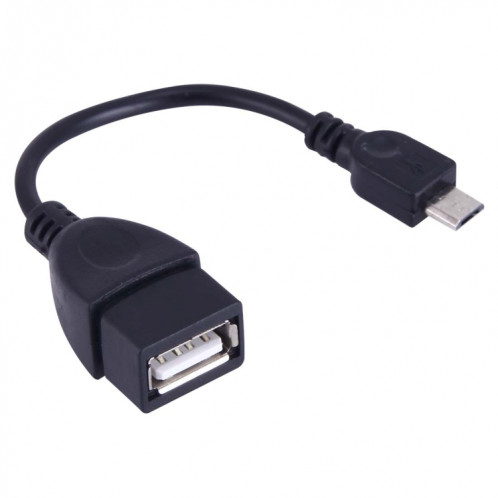 Câble adaptateur convertisseur micro USB mâle vers USB 2.0 femelle OTG, Pour Samsung, Sony, Meizu, Xiaomi et autres smartphones (noir) SH-103212-34