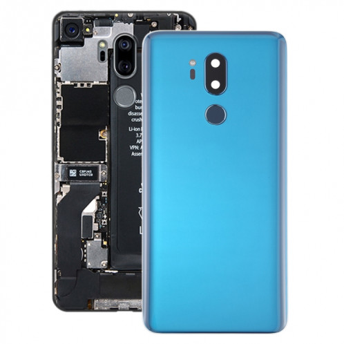 Couvercle arrière de la batterie avec objectif de caméra et capteur d'empreintes digitales pour LG G7 ThinQ / G710 / G710EM / G710PM / G710VMP (bleu) SH73LL78-36