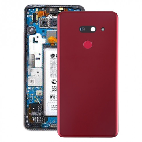 Couvercle arrière de la batterie avec objectif de caméra et capteur d'empreintes digitales pour LG G8 ThinQ / LMG820QM7 LM-G820UMB LMG820UM1 (version américaine) (rouge) SH76RL1253-36