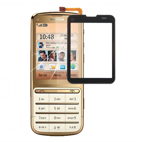 Écran tactile pour Nokia C3-01 (noir) SH19BL1745-35
