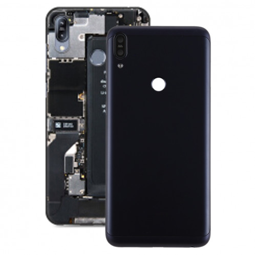 Cache arrière de la batterie avec objectif de la caméra et touches latérales pour Asus Zenfone Max Pro (M1) ZB601KL / ZB602K (Noir) SH04BL753-36