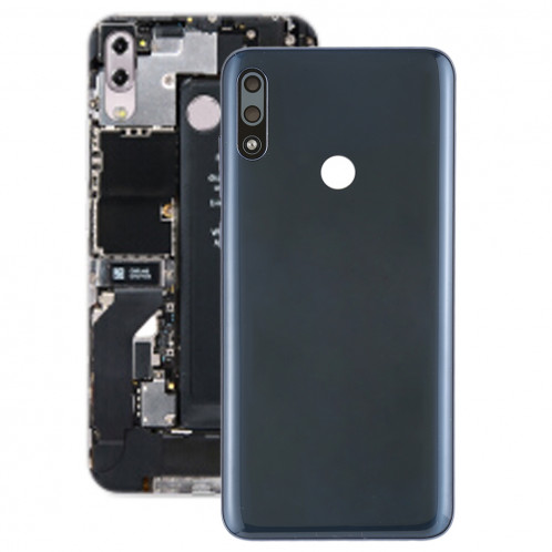 Cache arrière de la batterie avec lentille de caméra et touches latérales pour Asus Zenfone Max Pro (M2) ZB631KL (bleu foncé) SH05DL742-36
